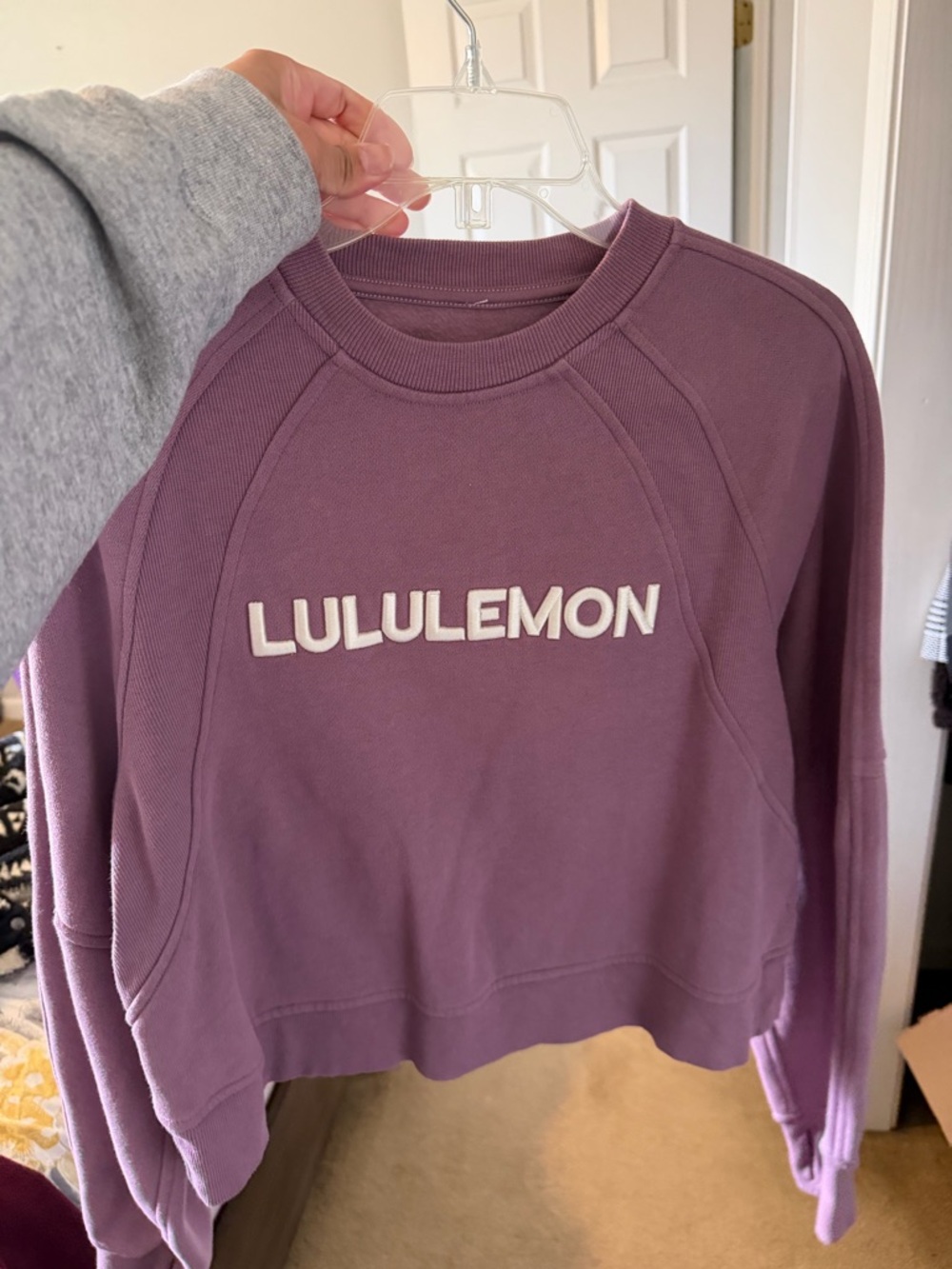 lululemon athletica Purple Logo Crewneck Sweatshirt